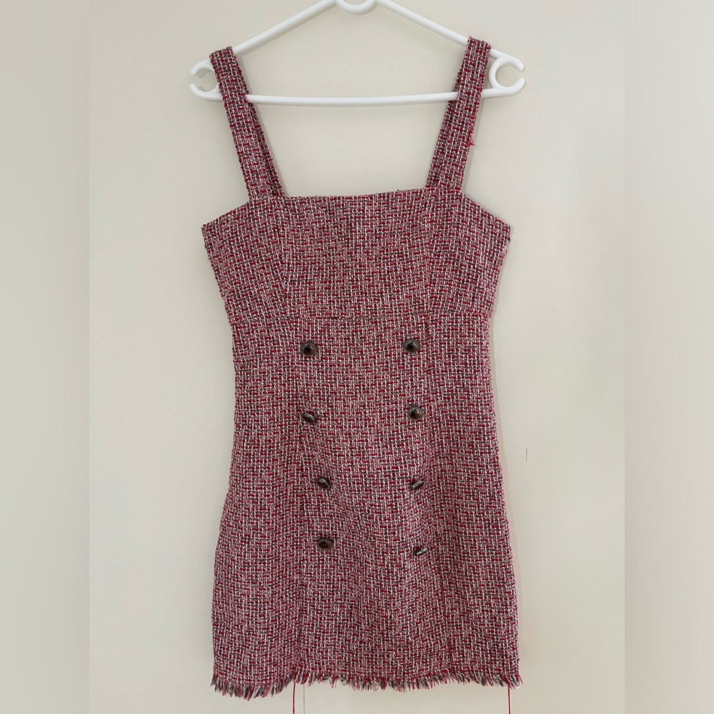 Forever 21 Red Tweed Mini Dress